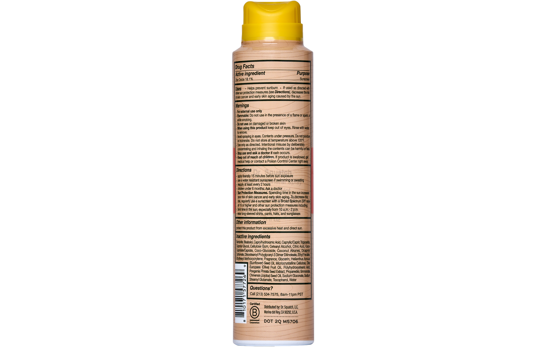 Dr. Squatch Spray | SPF 30 UVA/UVB Protection | Non-Greasy Mineral Sunscreen for Men - Soft Balance