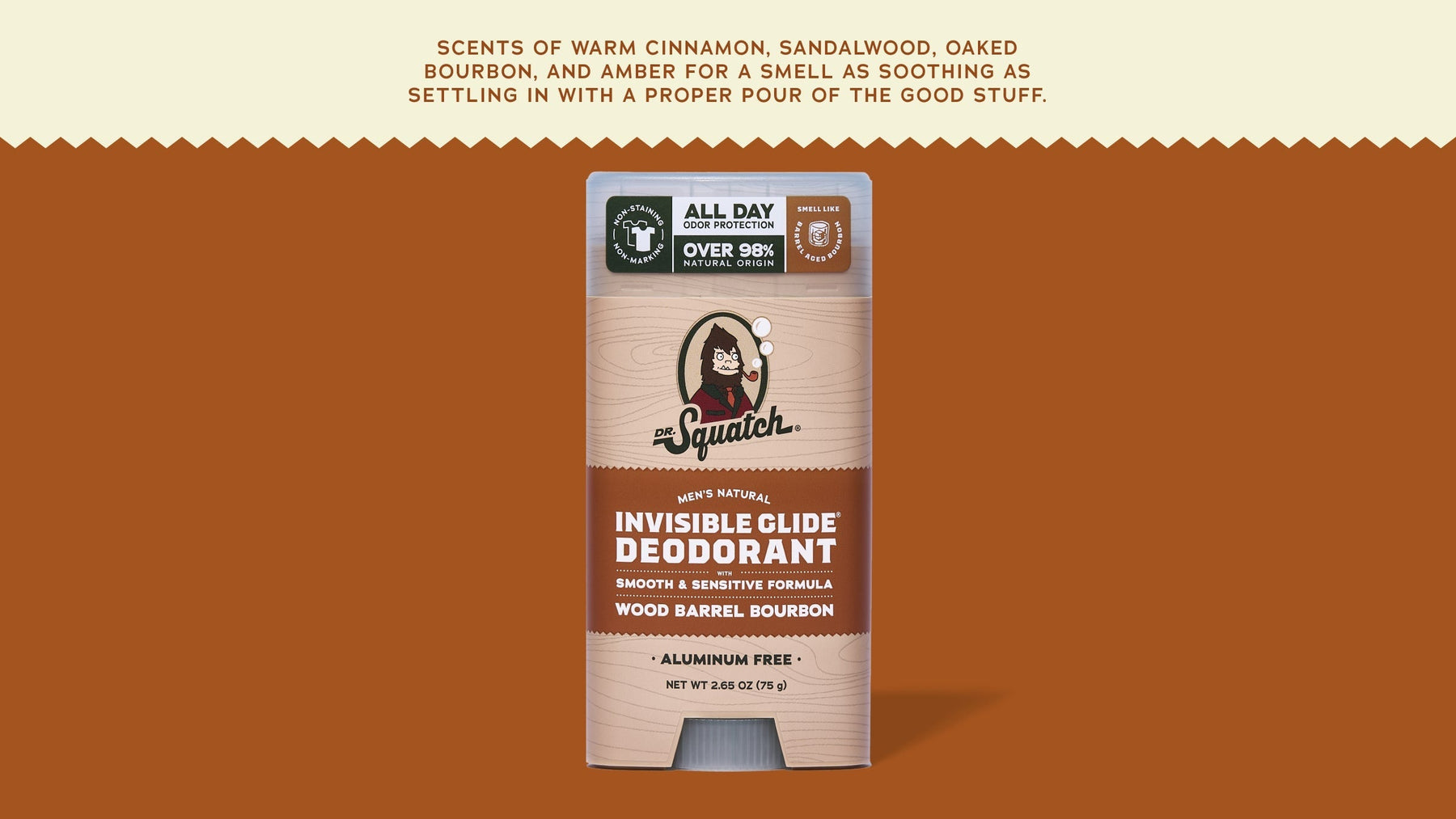 Wood Barrel Bourbon Invisible Glide Deodorant - Home Glow
