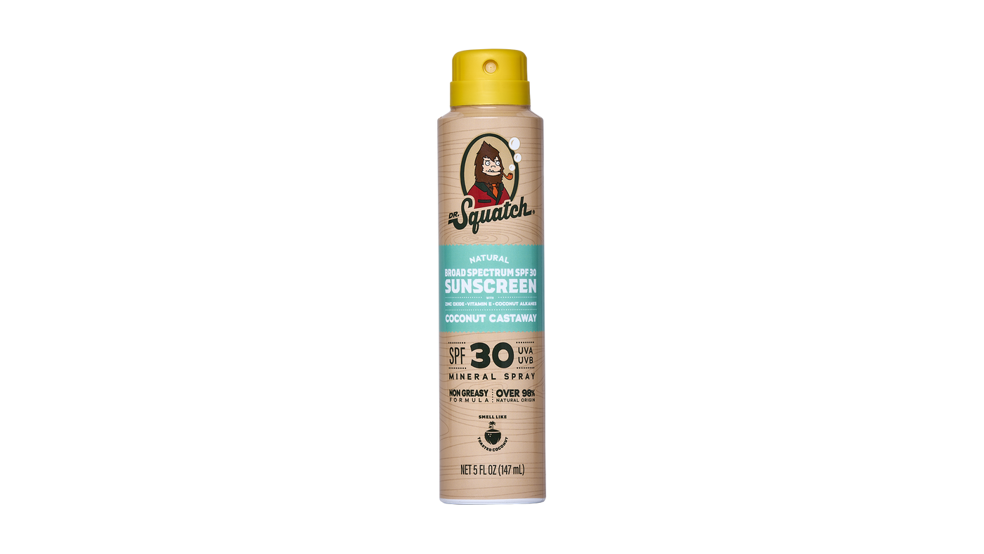 Dr. Squatch Spray | SPF 30 UVA/UVB Protection | Non-Greasy Mineral Sunscreen for Men - Soft Balance