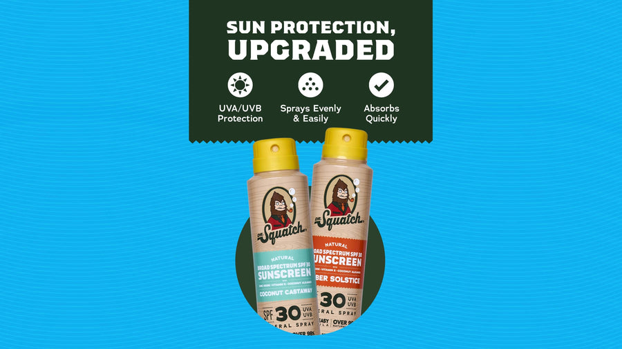 Dr. Squatch Spray 2-Pack | SPF 30 UVA/UVB Protection | Non-Greasy Mineral Sunscreen for Men - Classic Pick