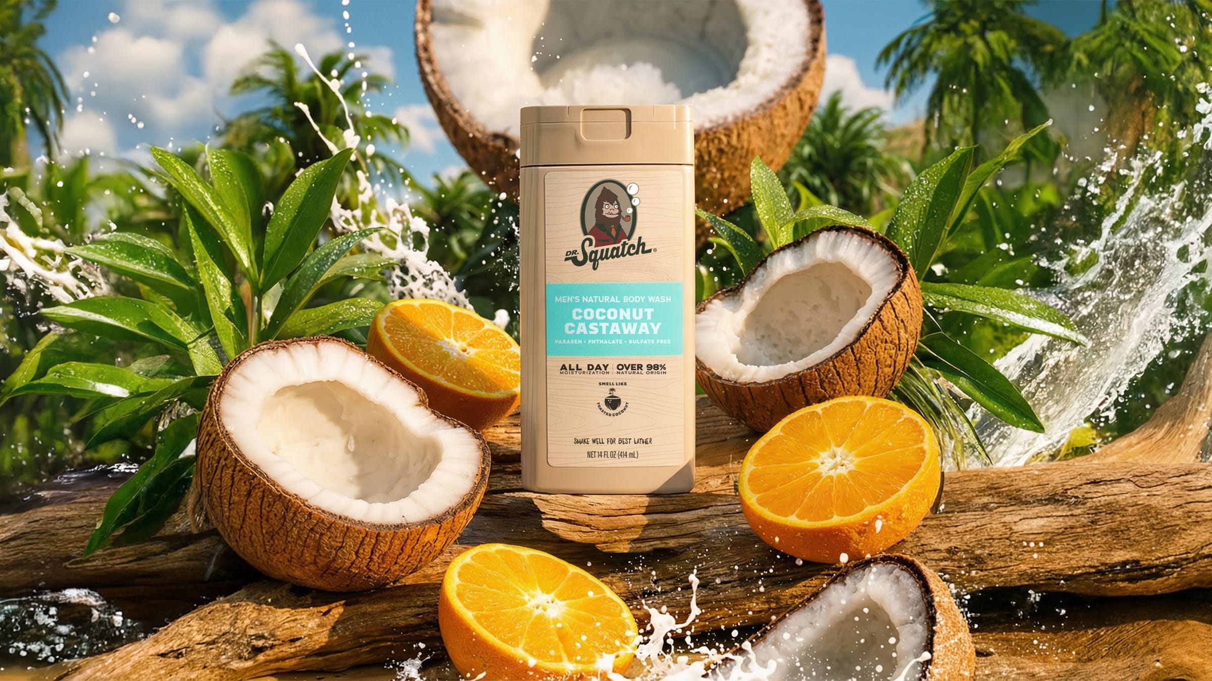 14 oz Coconut Castaway Body Wash - Bright Scent