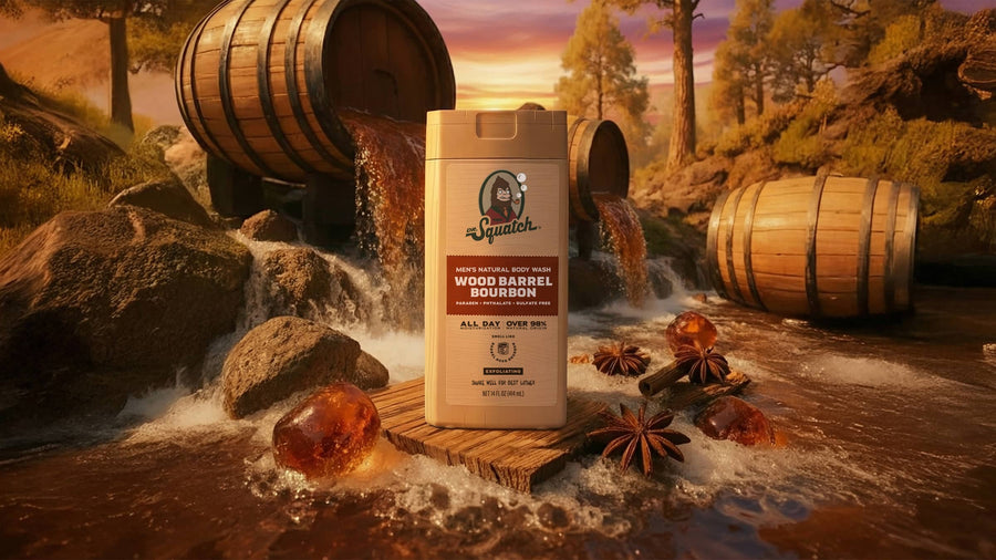 14 oz Wood Barrel Bourbon Exfoliating Body Wash - Daily Scent