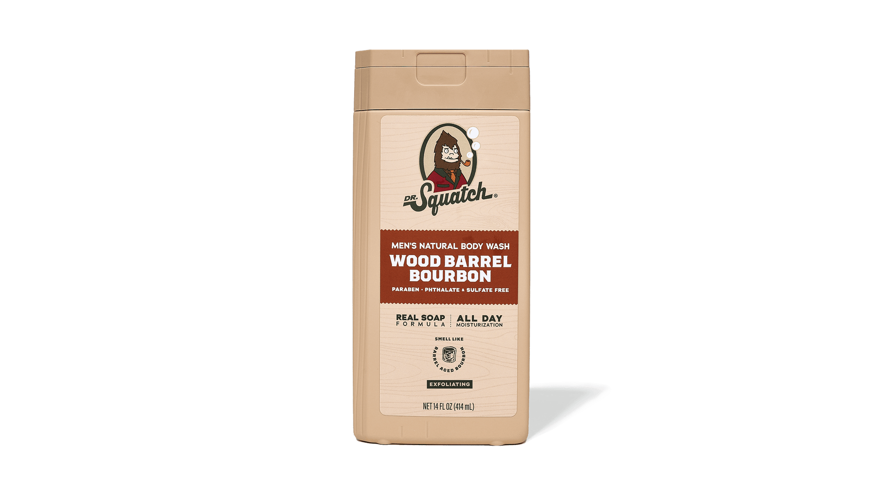 14 oz Wood Barrel Bourbon Exfoliating Body Wash - Daily Scent
