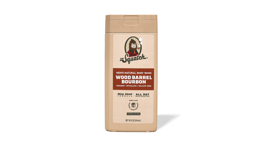 14 oz Wood Barrel Bourbon Exfoliating Body Wash - Daily Scent